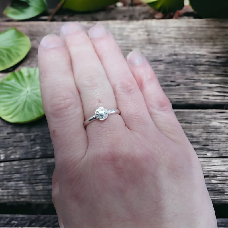 Sterling silver triple moon ring